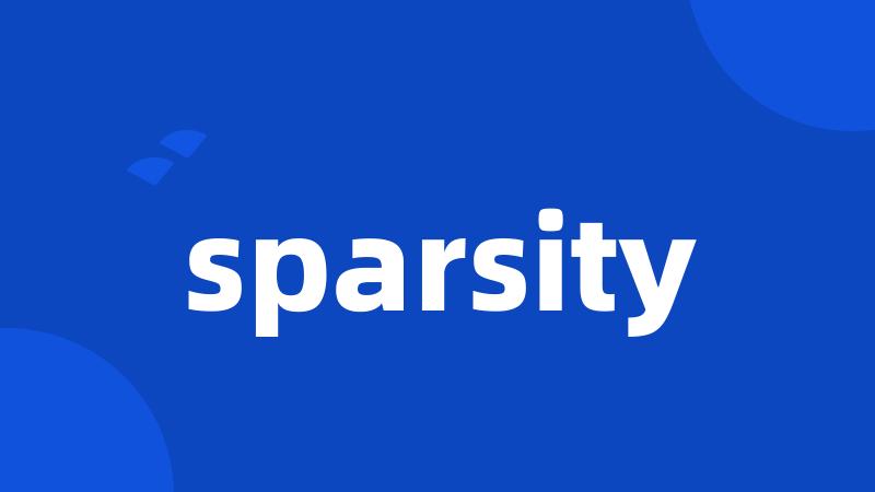 sparsity