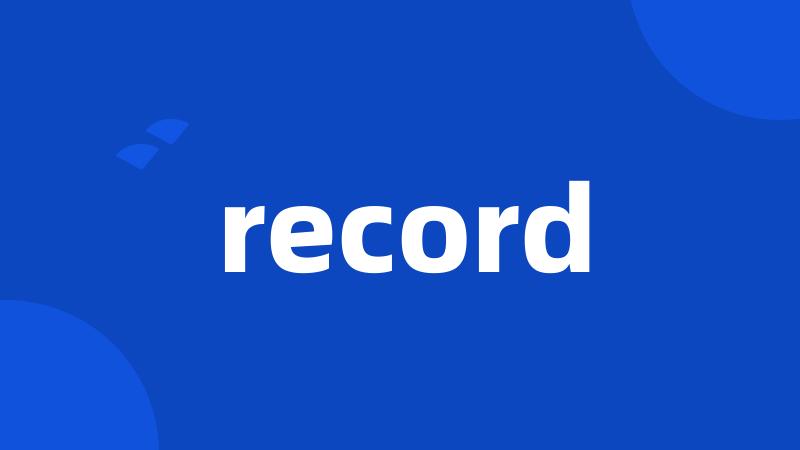 record