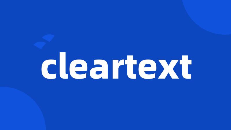 cleartext