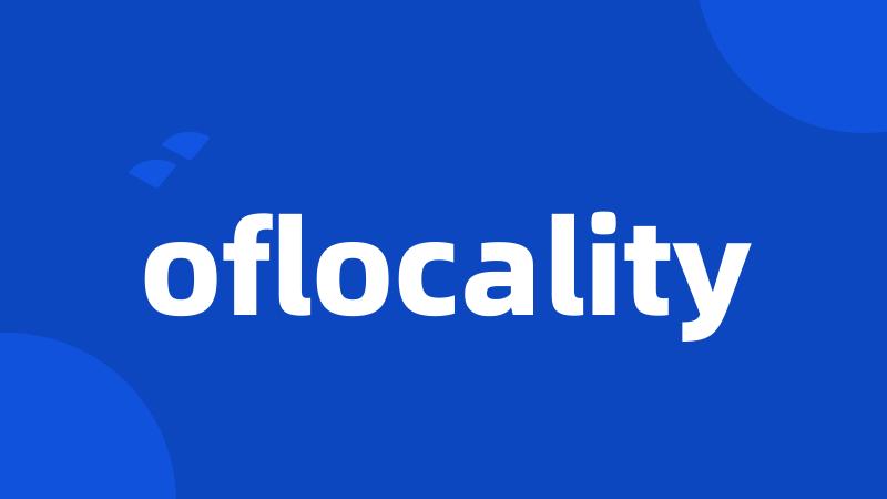 oflocality