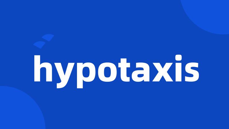 hypotaxis