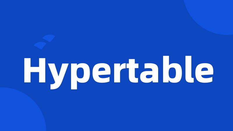 Hypertable