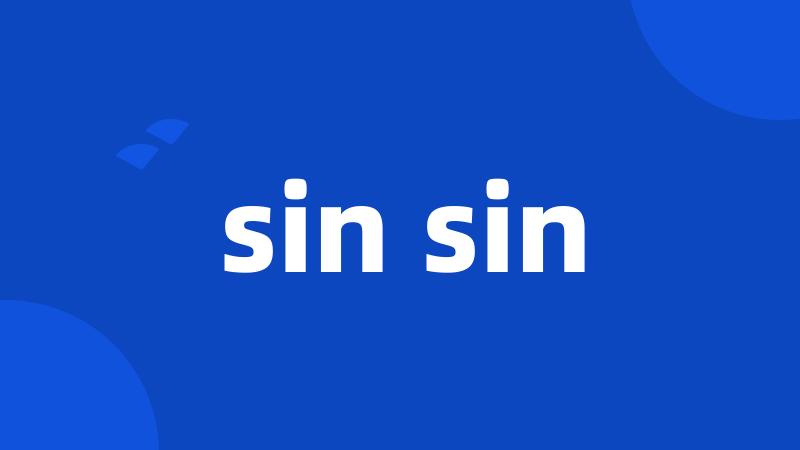 sin sin