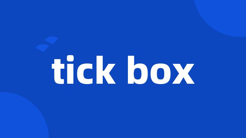 tick box