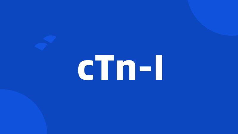 cTn-I