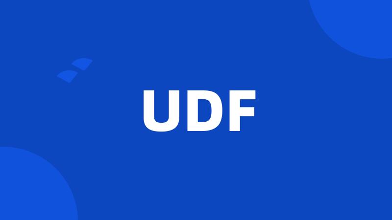 UDF