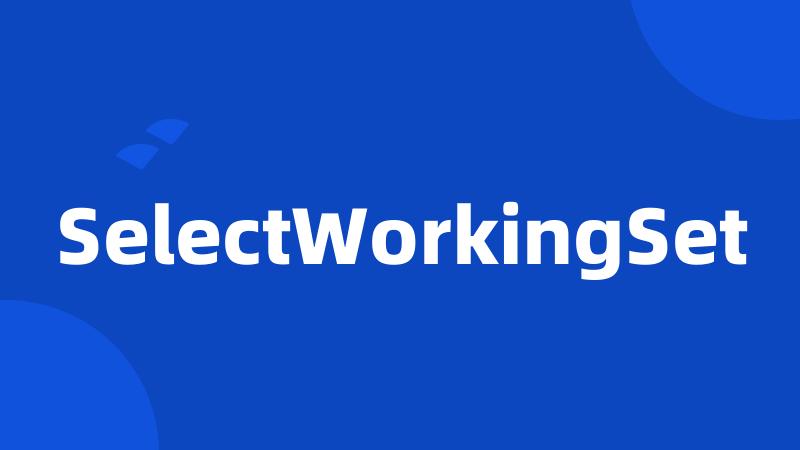 SelectWorkingSet