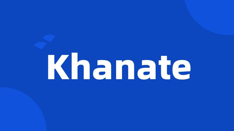 Khanate