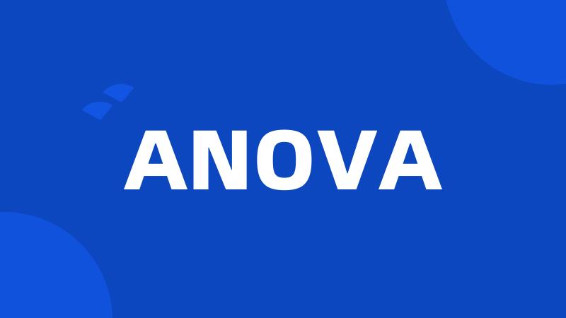 ANOVA