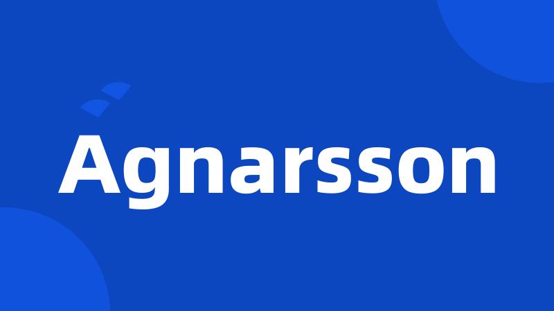 Agnarsson