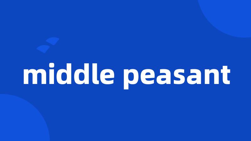 middle peasant