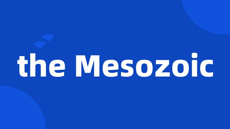 the Mesozoic