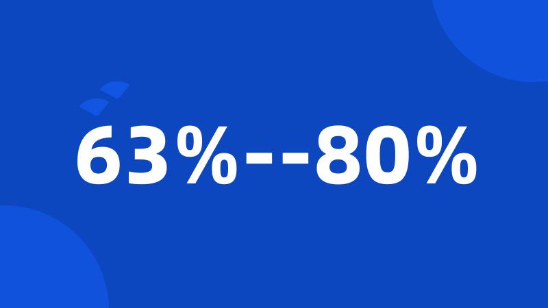 63%--80%