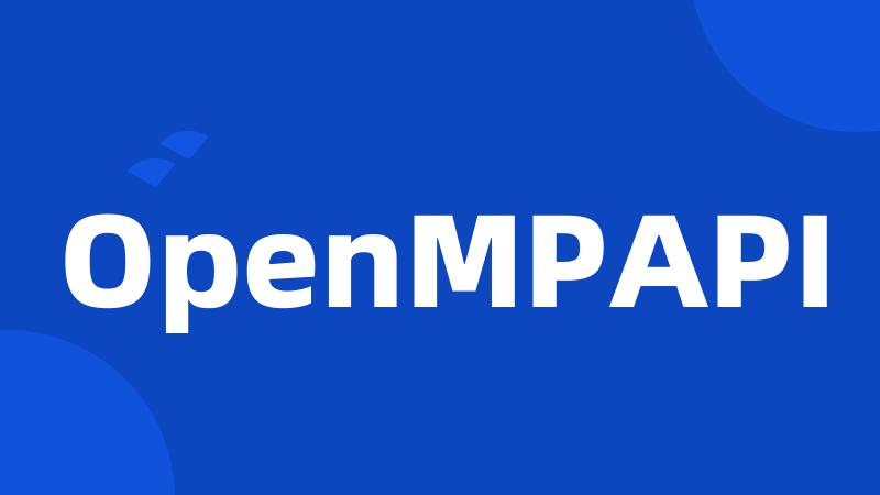 OpenMPAPI