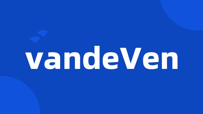 vandeVen