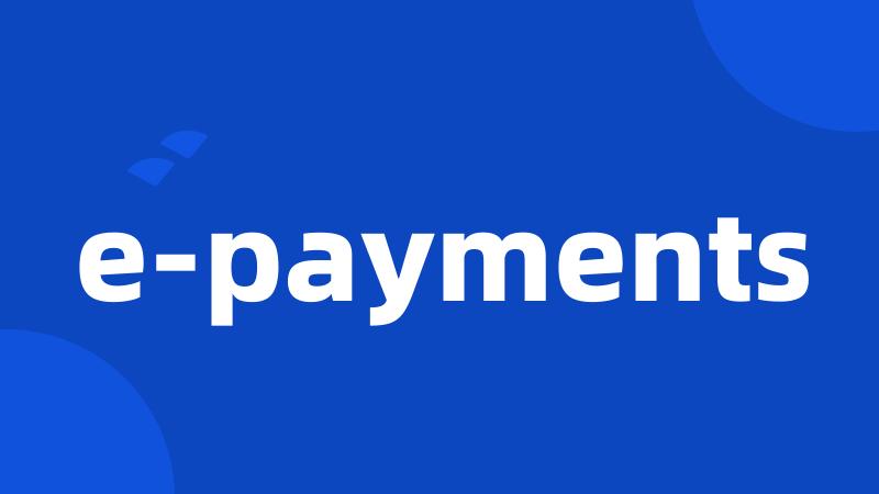 e-payments