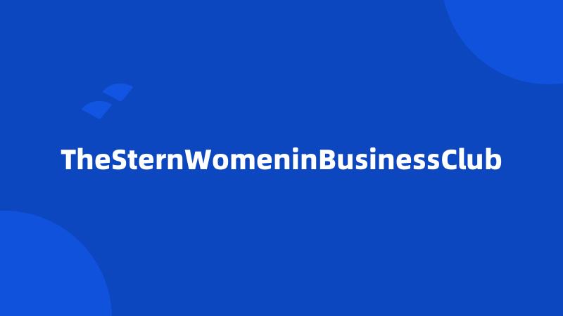 TheSternWomeninBusinessClub