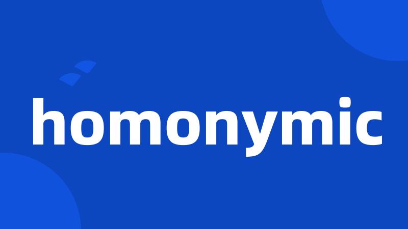 homonymic