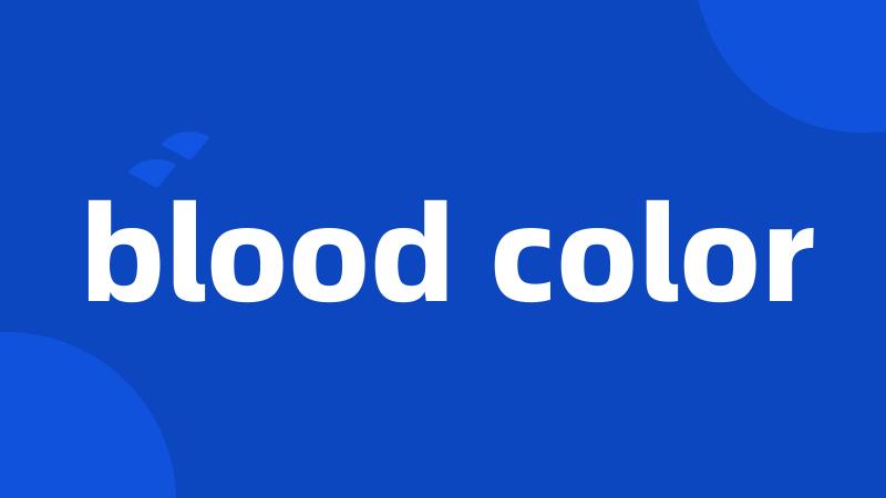 blood color