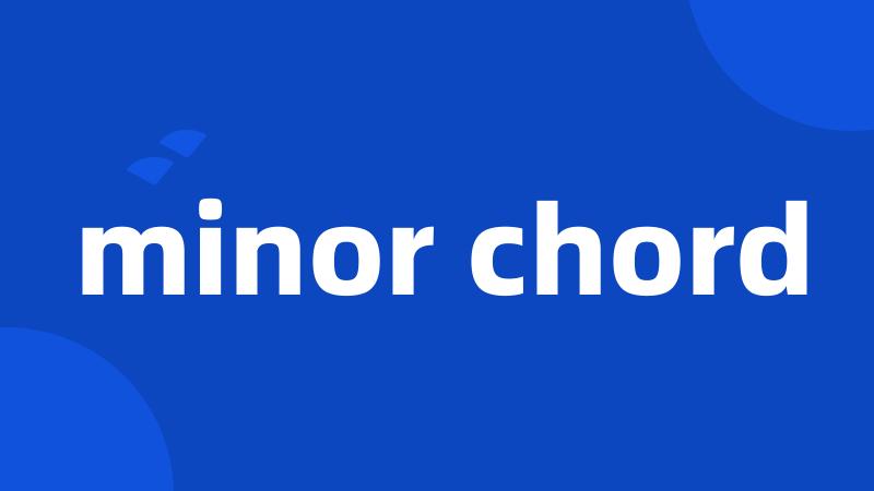 minor chord