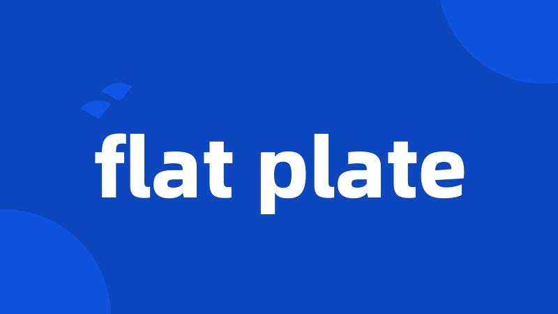 flat plate