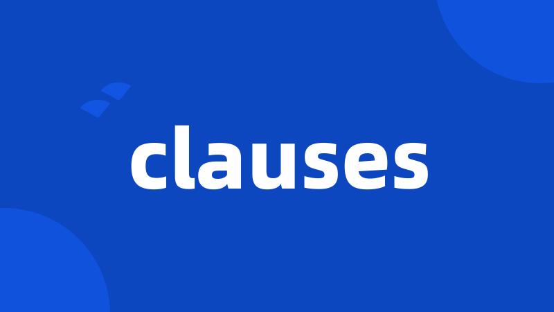 clauses