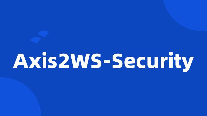 Axis2WS-Security