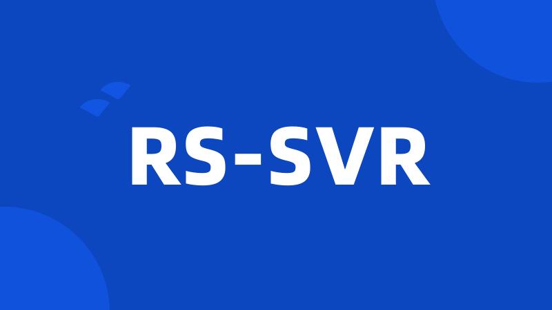 RS-SVR