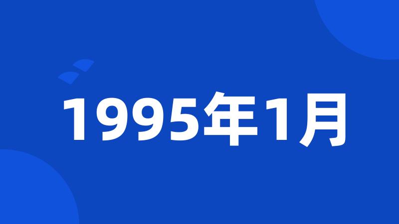 1995年1月