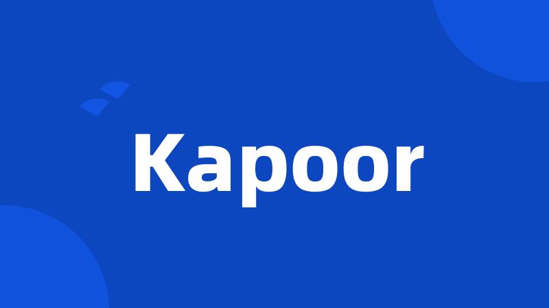 Kapoor