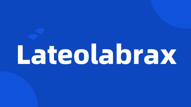 Lateolabrax