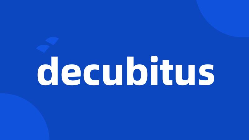 decubitus