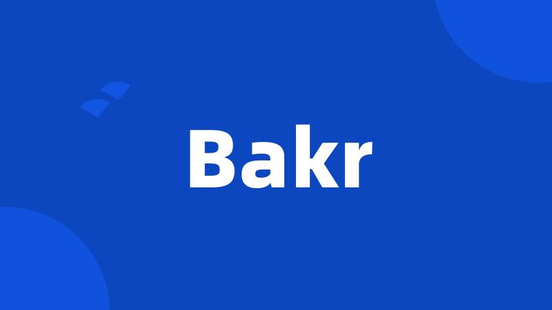 Bakr