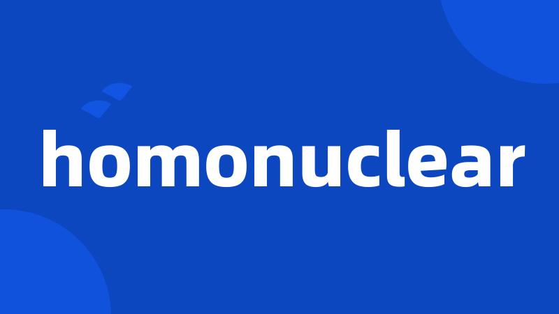 homonuclear