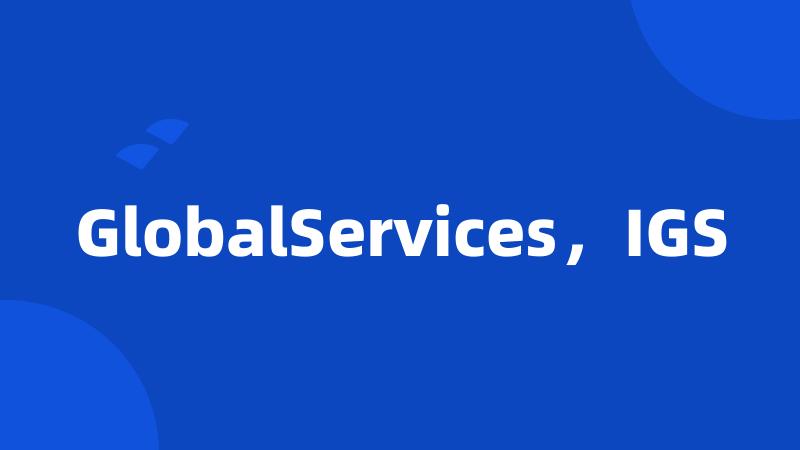 GlobalServices，IGS