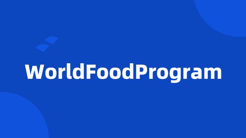 WorldFoodProgram