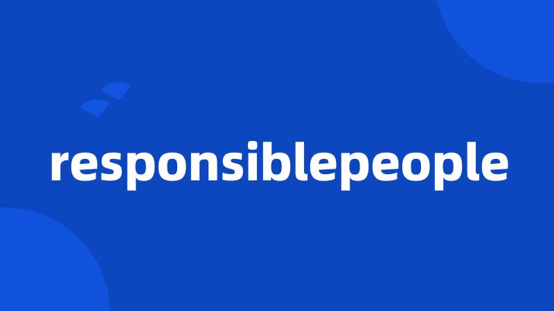 responsiblepeople