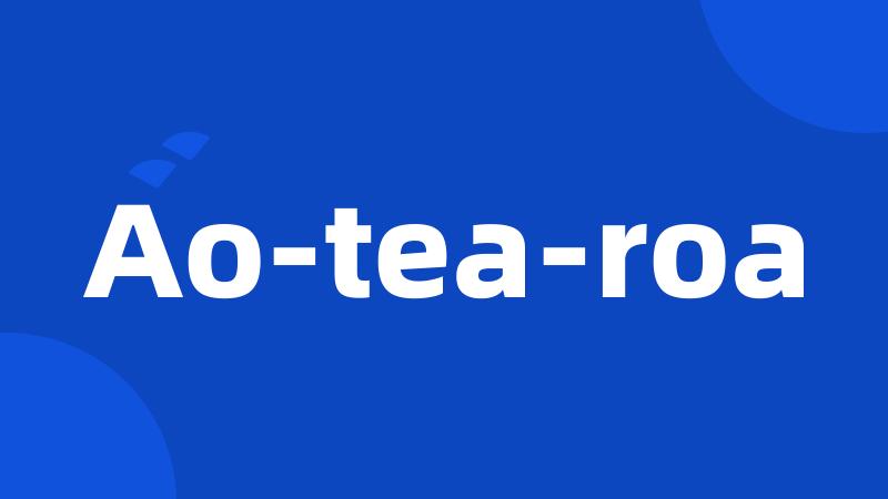 Ao-tea-roa