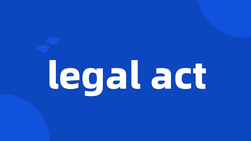 legal act