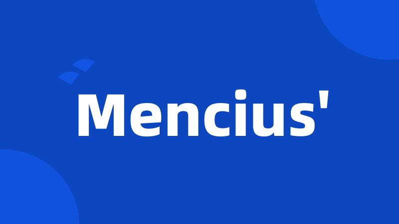 Mencius'