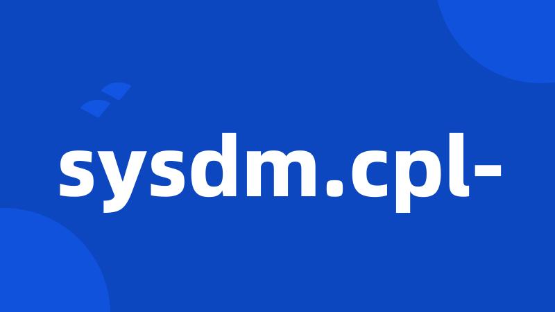 sysdm.cpl-