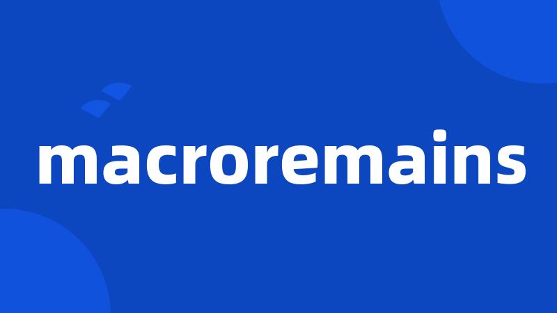 macroremains