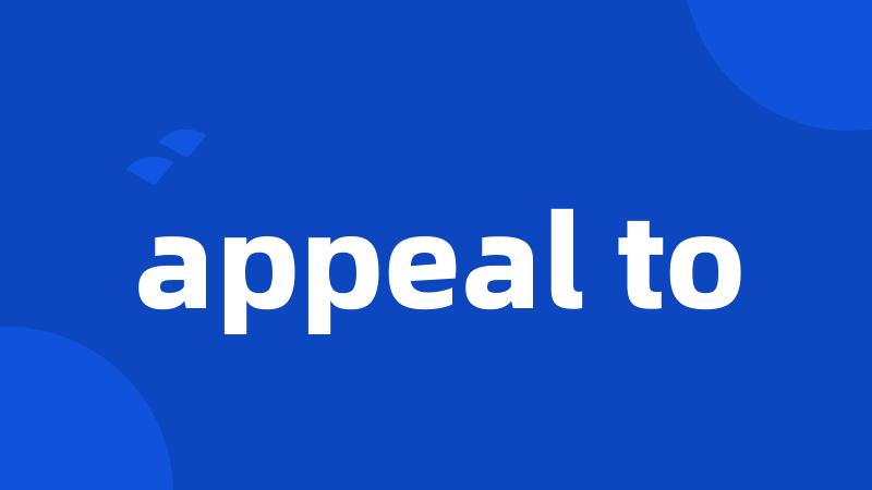 appeal to