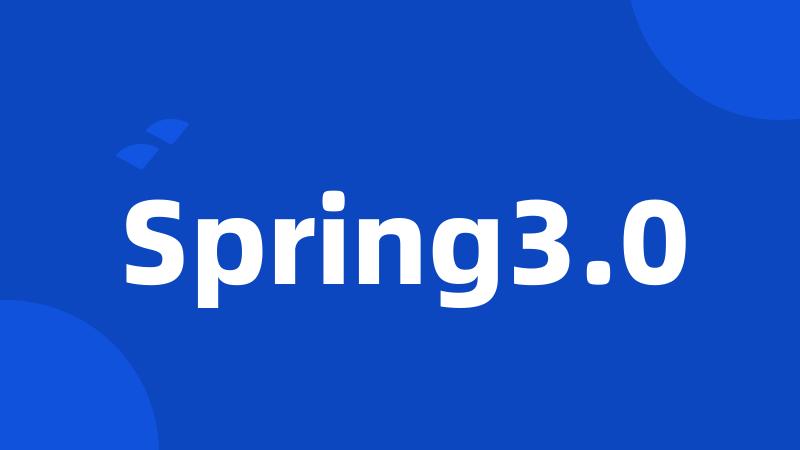 Spring3.0