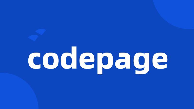 codepage