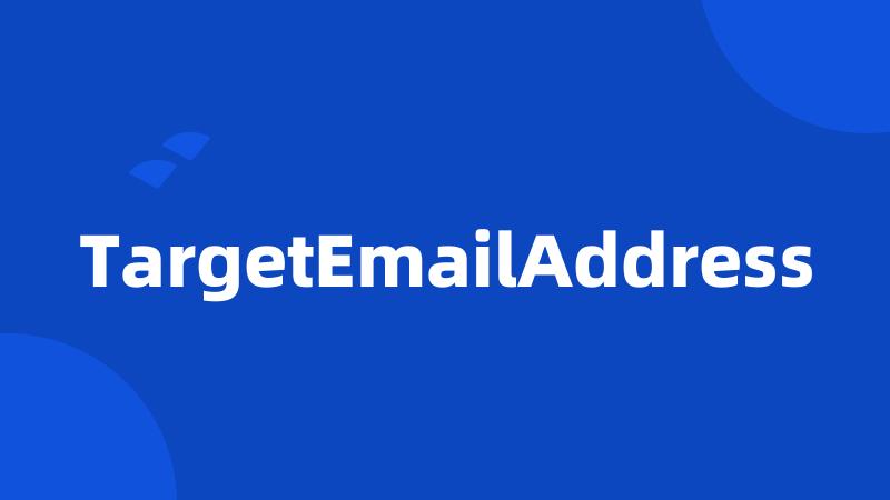 TargetEmailAddress