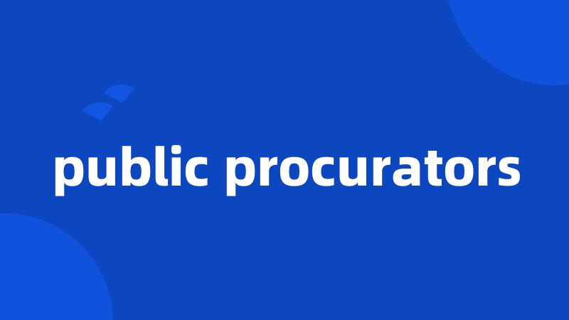 public procurators