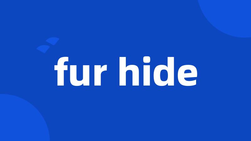 fur hide