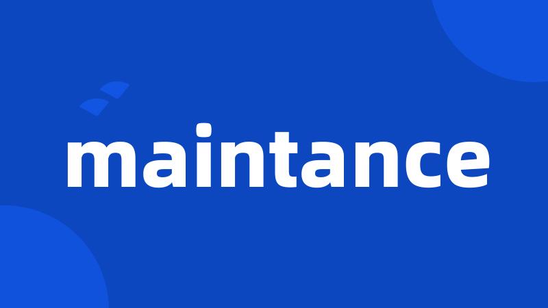 maintance