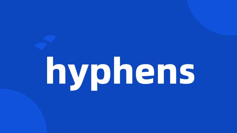 hyphens